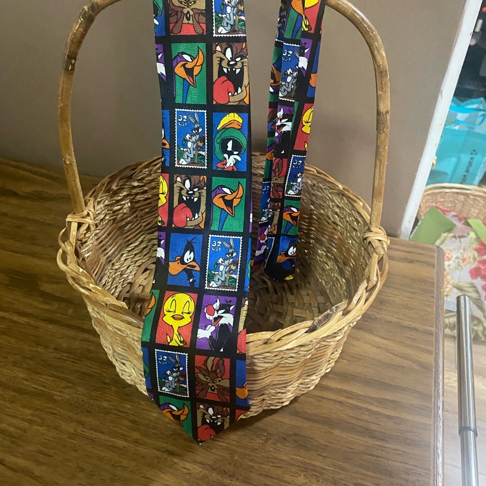 Colorful Loony Tunes US postal service Cartoon Character Necktie two available.